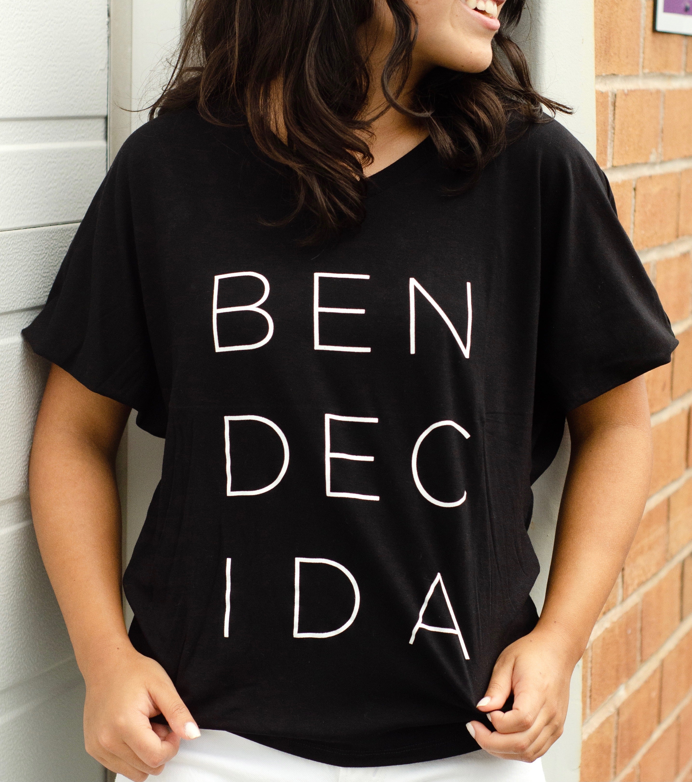 Camisa Bendecida manga globo negra
