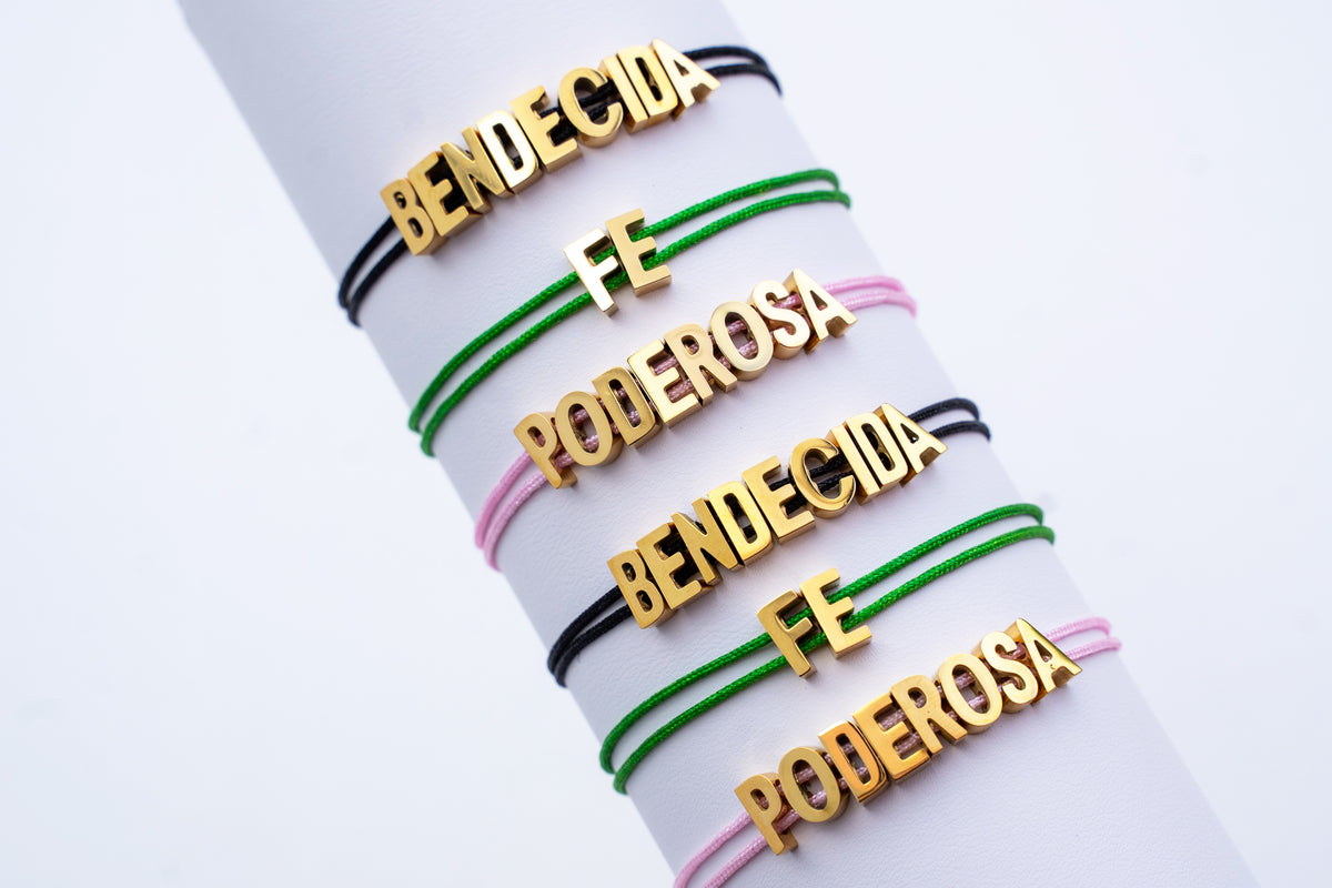 Pulseras con mensajes inspiradores de Tilde and Company