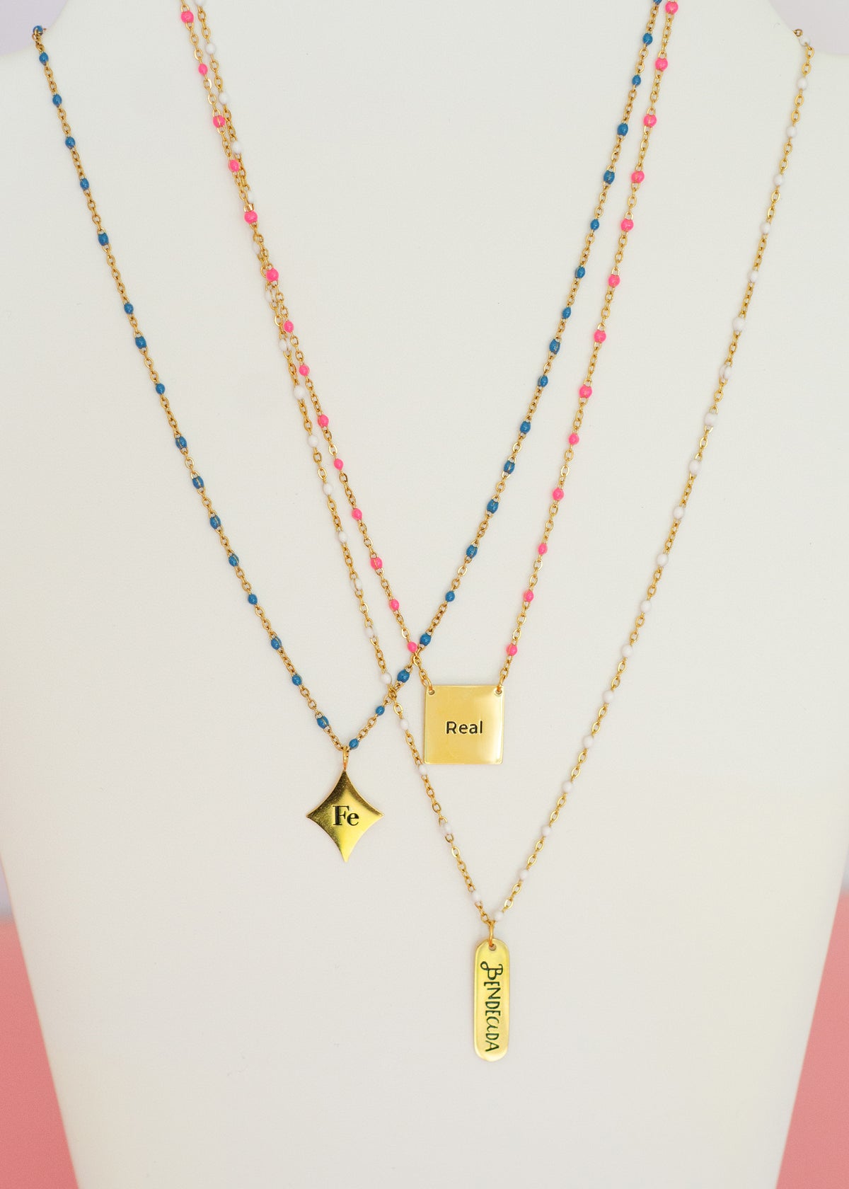 Collar con mensaje inspirador de  Real 